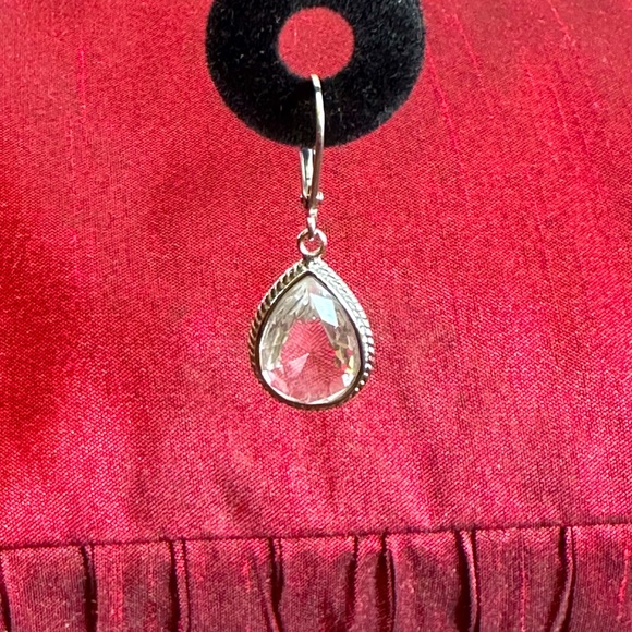 Steel by Design Crystal Leverback Earrings - Picture 2 of 3